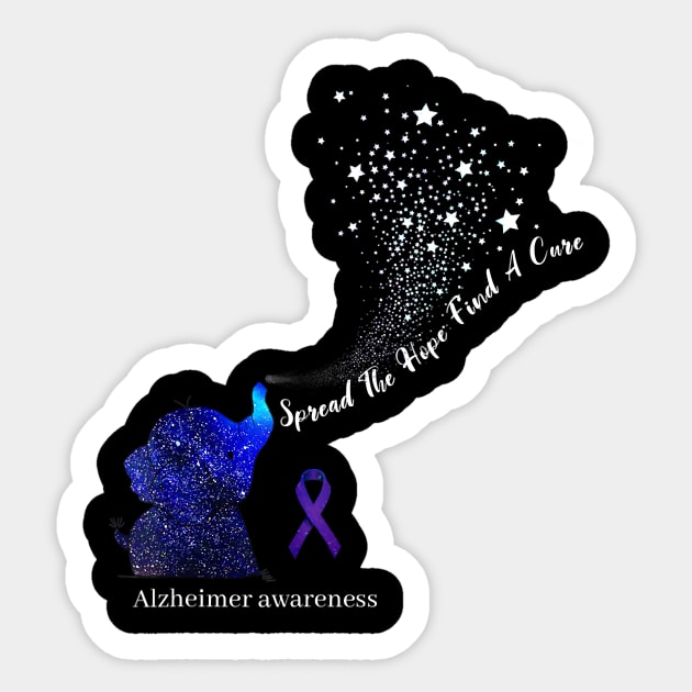 Alzheimer Awareness Spread The Hope Find A Cure Gift Sticker by thuylinh8